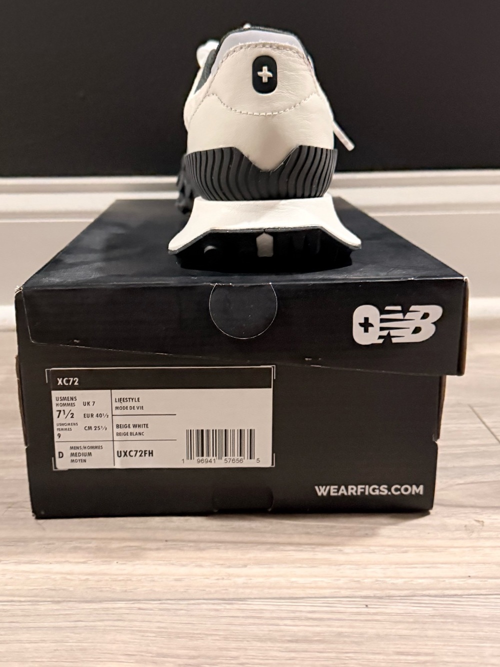 New Balance White and Black XC72 Trainer - Picture 2 of 2